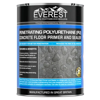 Image of Everest Trade Penetrating Polyurethane Concrete Dustproofer/Floor Primer &amp; Sealer (Clear, 5 Litre)