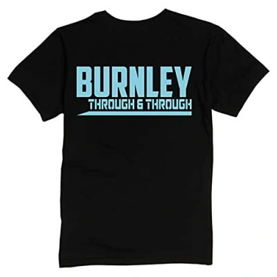 Image of FootballApparelGifts Burnley Through and Premium T Shirt Gift Mens (Medium) Black
