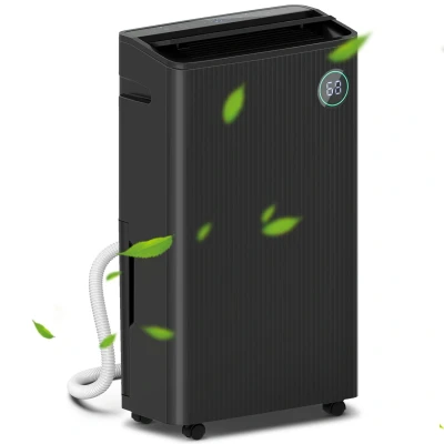 Image of HOMCOM 16L/Day Dehumidifier with Air Purifier and HEPA Filter, UVC, Ioniser, 5.5L Water Tank, 24H Timer, for Home Damp, Condensation, Mould Laundry Drying, Black