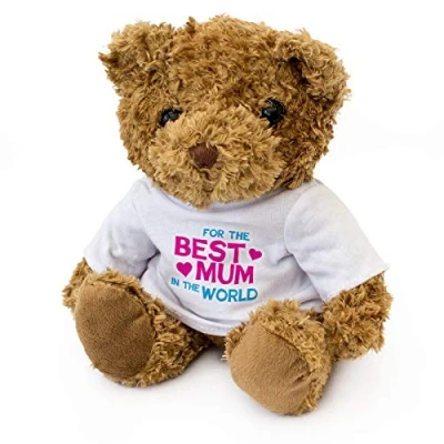 Image of NEW Best Mum In The World Teddy Bear Cute And Cuddly Present Gift For Mother