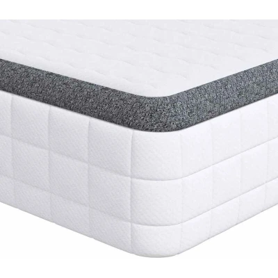Image of vidaXL Mattresses White, Grey 80 x 200 cm Knitted fabric