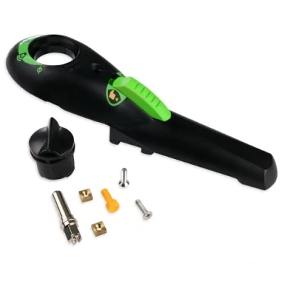 Image of Anakel Home Replacement Upper Handle for Complete Fagor Pressure Cooker compatible with Rapid Express 99 Metric 6mm, Includes Chimney Nuts Valve, Green Push Button