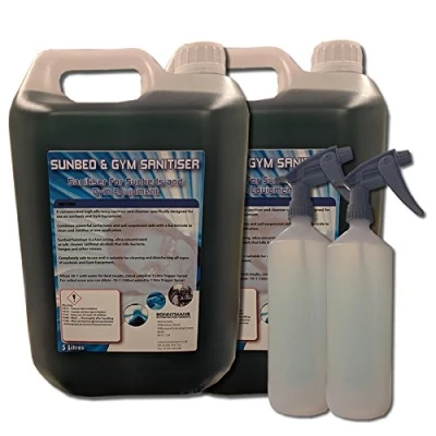 Image of Bonnymans Sunbed &amp; Gym Sanitiser Ultra Concentrated Alcohol free 2 x 5 Litres With 1 Litre Chemical Triggers