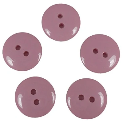 Image of Smartie Buttons Polyester Round 2 Hole Pack of 5 (20mm, Pink)