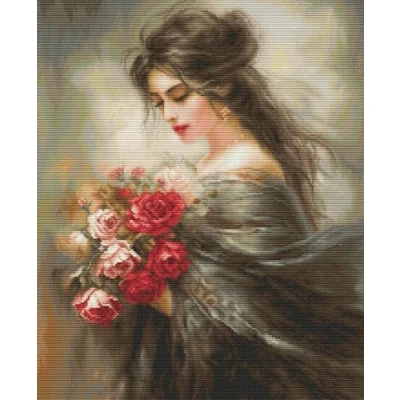 Image of Luca S Cross Stitch Kit Gold Serene Beauty, B703, Counted for Adults, Needlecraft and Embroidery