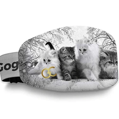 Image of GogglesCover Premium Protective ski and snowboard goggles cover, kittens design