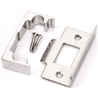Image of 10x Tubular Nickel Rebate Kits for Mortice Latch 13mm Double Rebated Doors