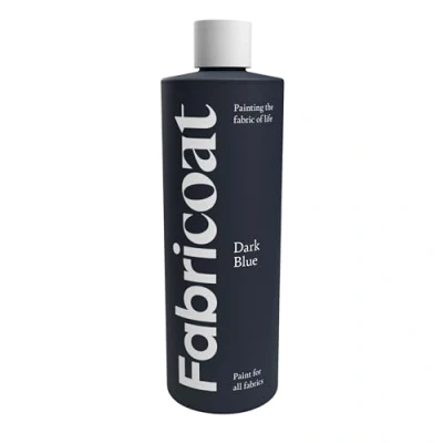 Image of Fabricoat Fabric Paint Restore or Change the Colour of Any Directly Onto Transform Anything Sofas, Lampshades, Car Interiors (250ml, Dark Blue)