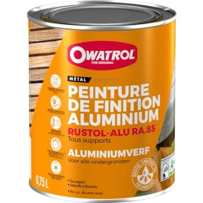 Image of OWATROL Rustol Aluminium RA.85 Finish Paint for All Media 0.75 L