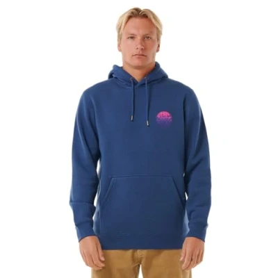 Image of Rip Curl Men&#039;s Wetsuit Icon Hooded Sweatshirt, Washed Navy, S