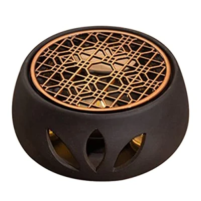 Image of Skyverty Ceramic Teapots Warmer Holder Tea Insulation Coffee Water Hollow Candle Heater C