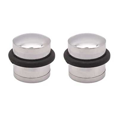 Image of Door Stop Dome Solid Floor Mounted Polished Chrome Pack of 2