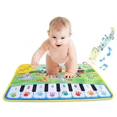 Image of Wifehelper Baby Music Carpet Mat, Children Crawling Piano Musical Toy Early Education Singing Keyboard Blanket Touch Play for Kids Gift