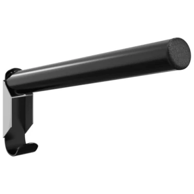 Image of vidaXL Foldable Saddle Rack Wall Mounted, Black Iron, Space Saving Design for Tack Room Organization in Stables and Horse Trailers, Easy Transport