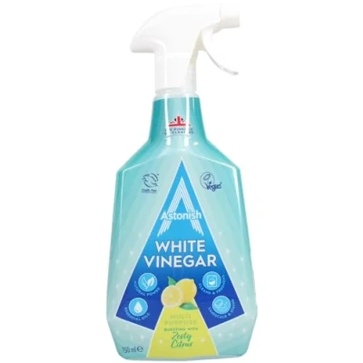 Image of Astonish Multipurpose Cleaning Spray with White Vinegar, Powerful for Surfaces, Zesty Lemon Scent, 750ml