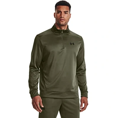 Image of Under Armour 1/4 ZIP Sweatshirt Marine od green, Men&#039;s, Size: Large, green