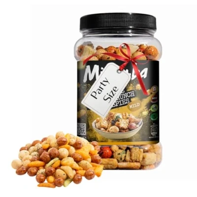Image of Mitsuba Japanese Rice Snacks Bulk Assorted Mix of Crackers &amp; Peanuts with Soya Sauce and Seaweed 650g Pub Topline Card for Party Food, Movie Nights or Birthdays
