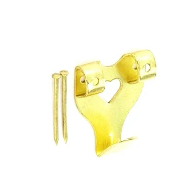 Image of MP Smith Pack of 50 No.3 Brass Plated Double Picture Hooks