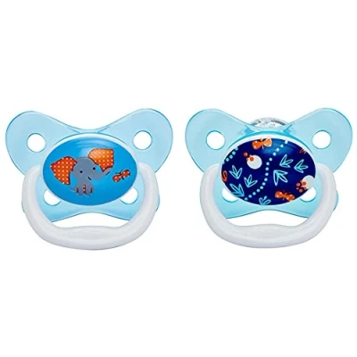 Image of Dr Brown&#039;s Prevent Soother (6 to 18 Months, Blue, Pack of 2)