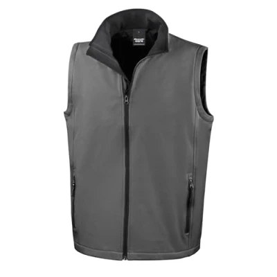 Image of Result Printable Softshell Bodywarmer Charcoal/Black 2XL