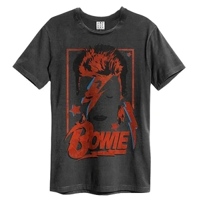 Image of Amplified David Bowie Aladdin Sane Mens T Shirt (XX Large) Charcoal