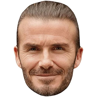 Image of David Beckham (Smile) Celebrity Mask, Flat Card Face, Fancy Dress Mask