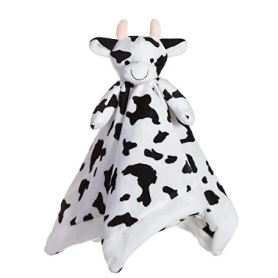 Image of Apricot Lamb Stuffed Animals Cow Security Blanket Infant Nursery Character Luxury Snuggler Plush Baby Lovey(Cow, 13 Inches)