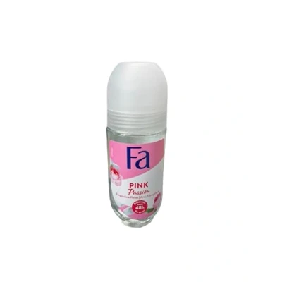 Image of FA Women Roll On Deodorant &quot;Pink Passion&quot; in Glass Bottle Pack of 6 x 50 ml