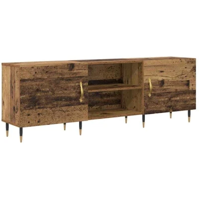 Image of TV Cabinet with Shelf Old wood 150 x 30 50 cm Engineered vidaXL