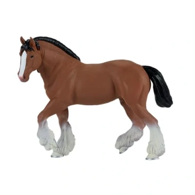 Image of MOJO Clydesdale Horse Brown Hand Painted Toy Figure Farm &amp; Horses Collection True to Life Highly Detailed Designed in UK