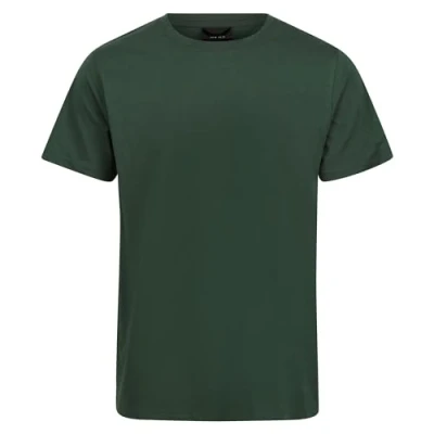 Image of Regatta Professional Mens Pro Soft Touch Cotton Short Sleeved T Shirt Dark Green