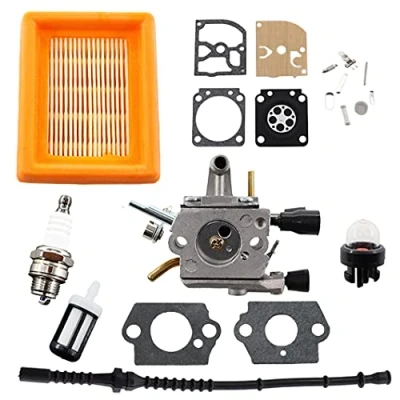 Image of MCHNIC Carburetor with fuel filter, hose, air filter for STIHL FS120 FS120R FS200 FS250 FS250R FS300 FS350 FS400 FS450 FS480 brush cutter # 4134 120 0603, 0653