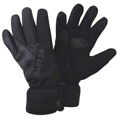Image of Dare2b Men Lightsome Ergonomic Gel Grip Reflective Cycle Glove Winter Gloves, Thermal Warm, Waterproof &amp; Coldproof Ideal for Outdoor Activities and Sports