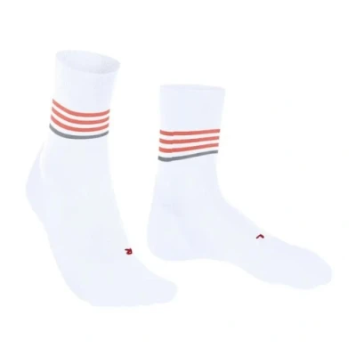 Image of FALKE Women&#039;s RU4 Endurance W So Cotton Anti Blister 1 Pair Running Socks, White 2004 Stripe, 2.5 3.5