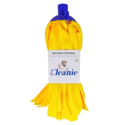 Image of Mr Cleanie Microfibre Strip Mop Replacement Head Refill for Household Cleaning Kitchen Bathroom