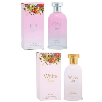 Image of Modaleo 2 Pack Women&#039;s Perfume White Lies, Pink Lies Eau de Parfum Spray Women Fragrance EDP for her 100ml Each Laghmani London