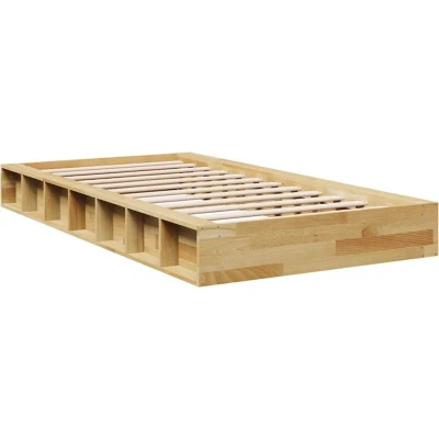 Image of vidaXL Bed Frame without Mattress 80x200 cm Solid Wood Oak