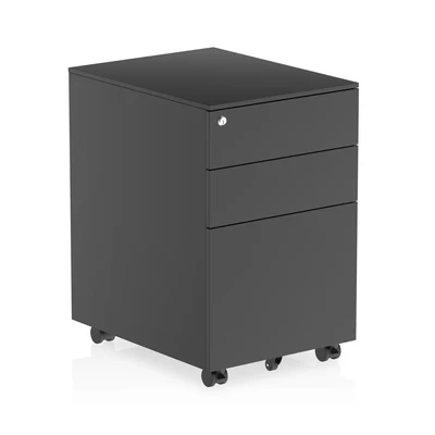 Image of Steel Mobile Pedestal Black