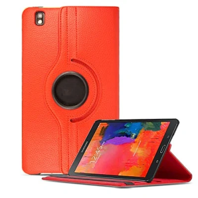 Image of Samsung Galaxy Tab Pro 8.4 Inch Case 360 Degree Rotating Stand Leather Flip Protective Cover for T320 (Red)