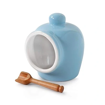 Image of W.M.Bartleet &amp; Sons Traditional Salt Pig with Spoon Blue