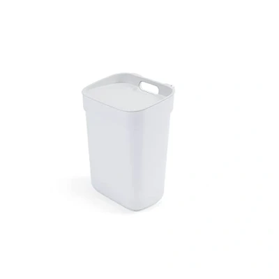 Image of Curver Ready to Collect 100% Recycled 10L Kitchen Accessories Recycling Lift Top Bin White with Light Grey Lid