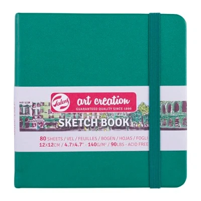 Image of Talens Art Creation Sketchbook 80 Sheets, 12 cm x cm, Forest Green