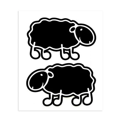 Image of 4R Quattroerre.it 32123 Sticker Bomb Sheeps, 10 x 12 cm