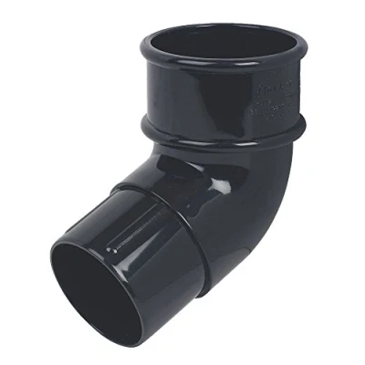 Image of Floplast (50mm Offset Bend) (Black) 50mm Downpipes &amp; 76mm Miniflo guttering for shed, Porch, Conservatory, Out Building, etc Full Range Black NOT Standard House Smaller