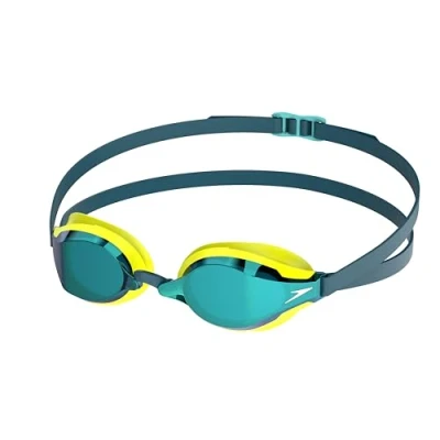 Image of Speedo Unisex Adult Fastskin Speedsocket 2 Mirror Swimming Goggles, Hyper Yellow/Cobalt/Emerald, One Size