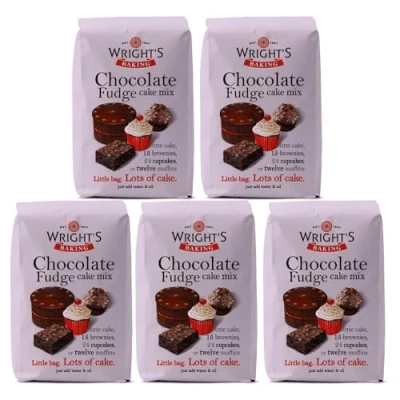 Image of Wright&#039;s Baking Chocolate Fudge Cake Mix 500g (Pack of 5) Alpine Heights
