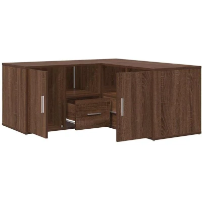 Image of vidaXL Corner Cabinet Brown Oak 160x40x45 cm Engineered Wood