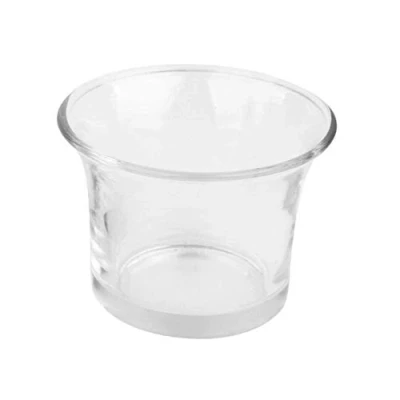Image of 3pcs Glass Tealight Tea Light Candle Holder Cup Transparent Windproof Protection Soft Home Feast Festival Party Decoration