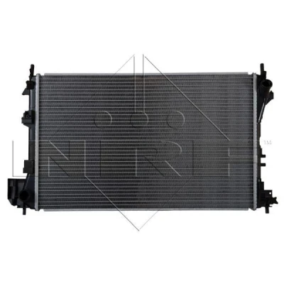 Image of 1300245, 1300246, 24418341, 24418343 Engine radiator NRF 58293 Aluminium 650mm 415mm 30mm Brazed cooling fins SAAB: 9 3 Saloon, Convertible