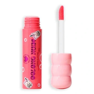 Image of I Heart Revolution Bubble Tea Milky Blush + Lip Tint, Hydrating All In One Face Tint Infused With Matcha Green Tea, Vegan &amp; Cruelty Free, Oolong Nude